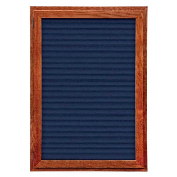 Outdoor Enclosed Combo Board, 72"x36", Black Frame/Grey & Cloud
